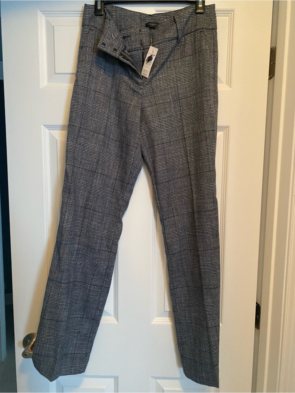 Ann Taylor Factory Gray Plaid Dress Trousers